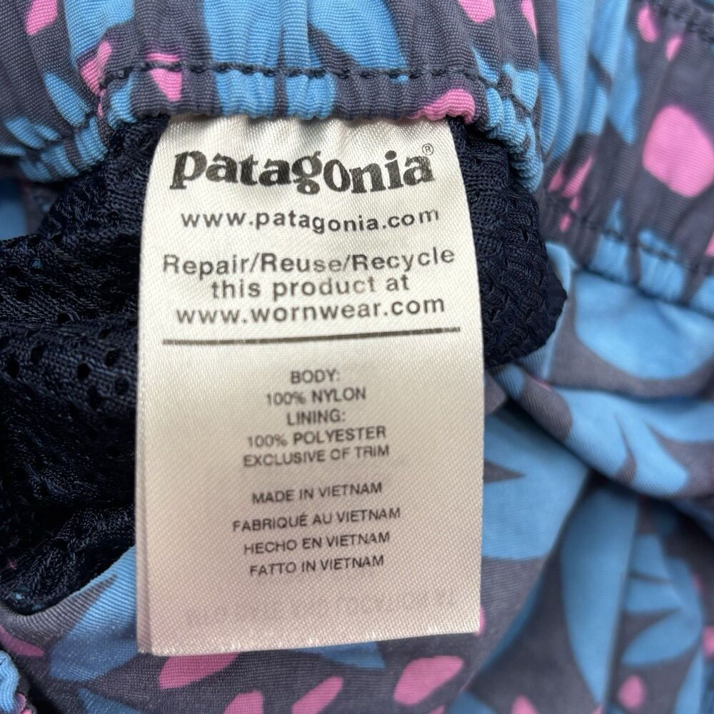 Patagonia Womens Small Barely Baggies 2.5" Shorts Pollen Confetti Dolomite Blue - Picture 5 of 16